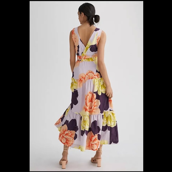 Anthropologie NWT Maeve Floral Wrap Maxi Dress Size 22W. - Picture 6 of 14